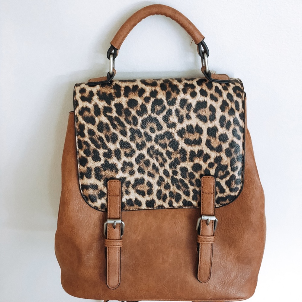 Leopard Backpack Purse